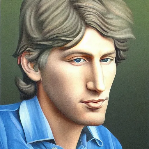 Prompt: painting of a young roger waters by rene magritte, hd, 4 k, detailed, award winning