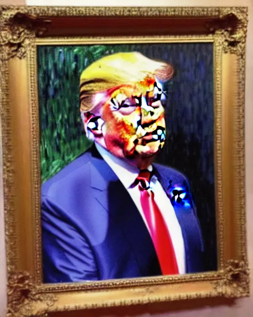 Image similar to donald trump, by monet, ultra detailed