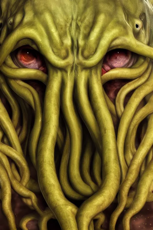 Prompt: a portrait of Cthulhu, ultra realistic, 8K,