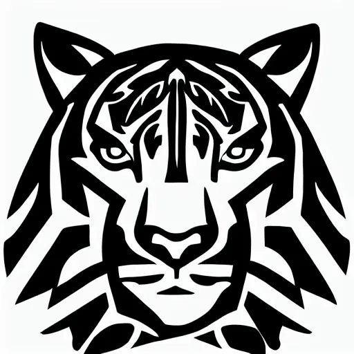 Prompt: a minimalist logo design of an intimidating jaguar head