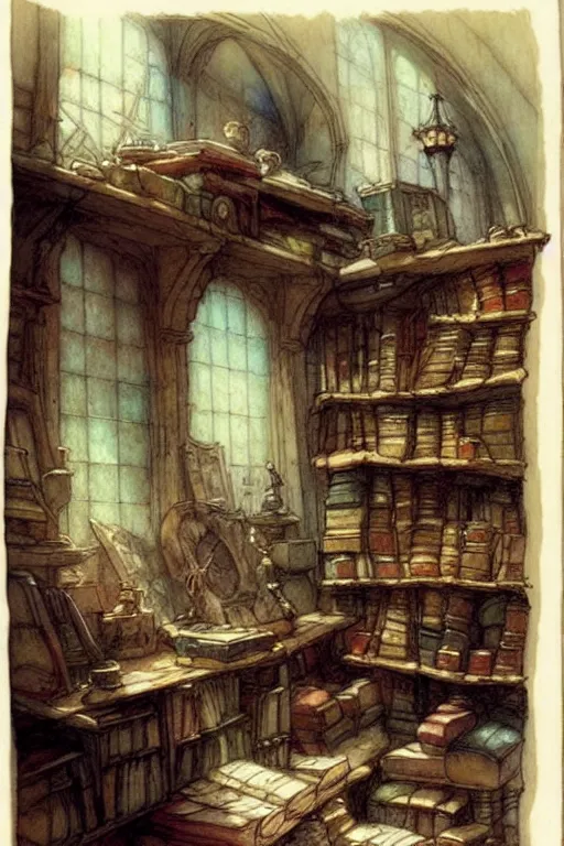 fantasy wizards library interior scene. | Stable Diffusion | OpenArt