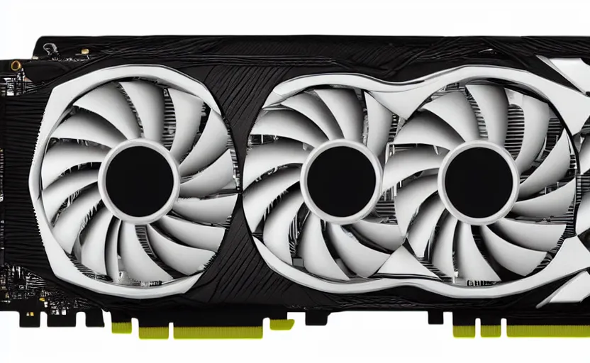 Prompt: product photo of triple wide extra long gtx rtx 4 0 9 0 nvidia gpu graphics card
