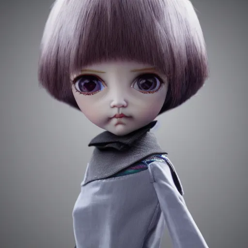 Prompt: a very sharp picture of a cute artis de partis doll. hyperrealistic, 8 k, trending on artstation