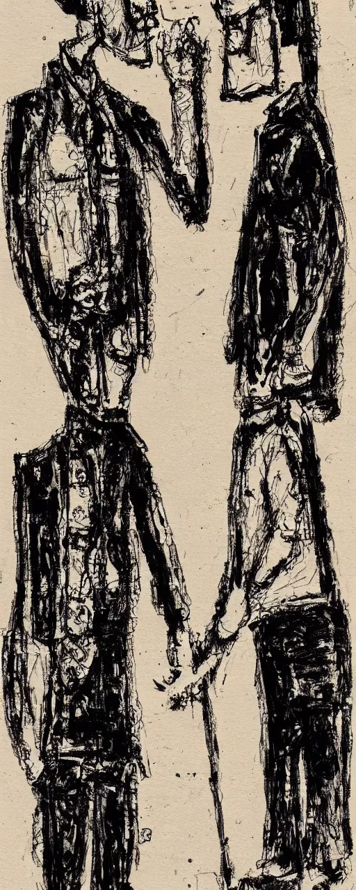 Prompt: pete asking chris out, by bernard buffet and emil nolde, 8 k, trending on artstation