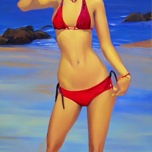 Image similar to bikini girl by jason chan