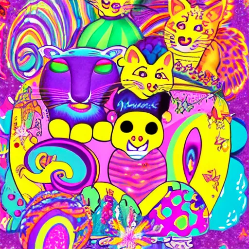 Prompt: Lisa Frank original illustration