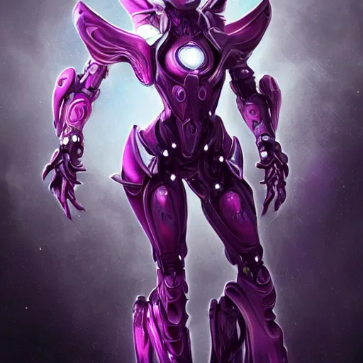 Image similar to highly detailed exquisite fanart, of a beautiful female warframe, but as a robot dragon, shiny silver armor with fuchsia accents, engraved, elegant pose, close-up shot, epic cinematic shot, glowing purple eyes, sharp claws for hands, professional digital art, high end digital art, singular, realistic, captura, DeviantArt, artstation, Furaffinity, 8k HD render