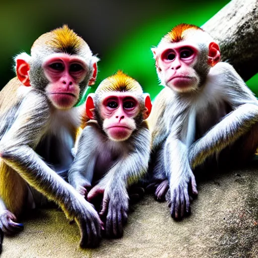 Image similar to three-headed monkey