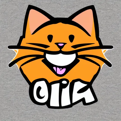 Image similar to yelling cat, logo