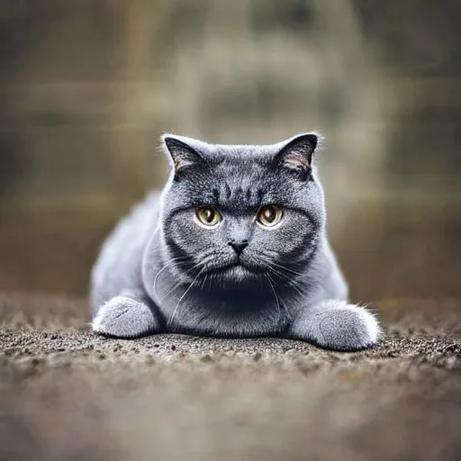 Image similar to portrait photo of scottish fold cat, soldier clothing for cats, pure grey fur, highly detailed, high resolution, cosplay photo, stunning, bokeh soft, trending on facebook, by professional photographer, shot with a canon