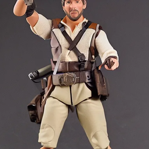 Prompt: detailed action figure toy of paul trillo