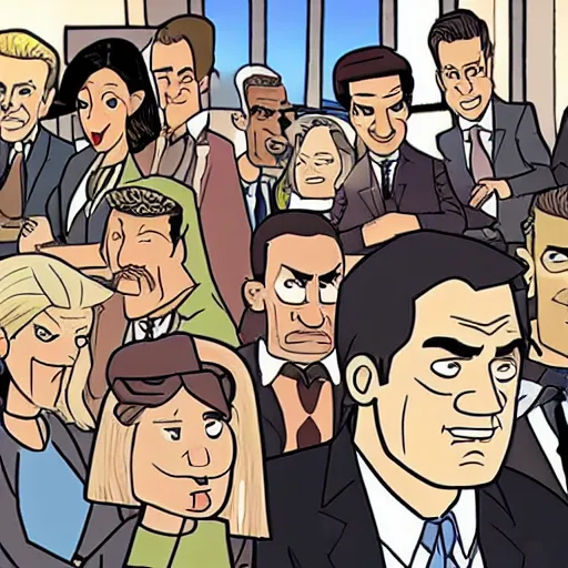 Prompt: a cartoon adaptation of Law & Order