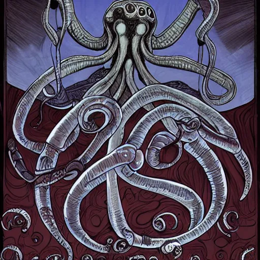 Prompt: eldritch horror drawn by natasha allegri