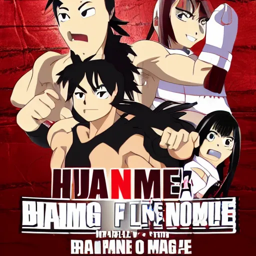 Image similar to hajime no ipo box fight, boxing in ring, 1v1 fight center stage, Ipo vs. Nekota, Ipo has black hair, lightweight, Nekota has brown hair, lightweight, Liver shot hitting oponent in the air, style of Hajime no Ipo, animated, high quality animation, HD, style of Anime: Hajime no Ipo, liver shot