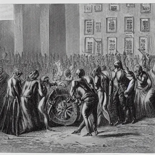 Image similar to devil worshipers meeting, 1 8 0 0 s, historical photograph