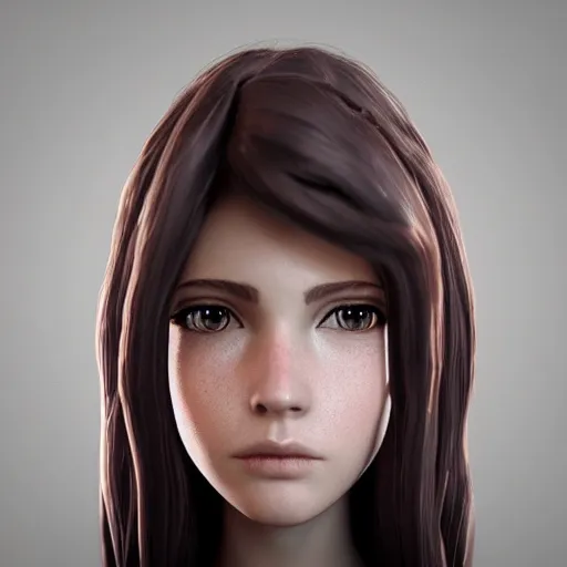 Image similar to profile picture of a future girl, nft, unreal engine 5, octane render