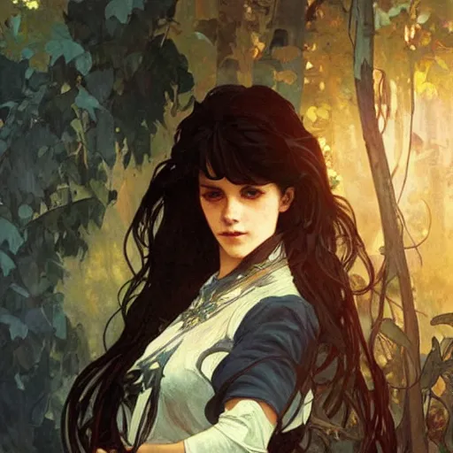 Prompt: a werewolf child, beautiful painting by artgerm and greg rutkowski and alphonse mucha