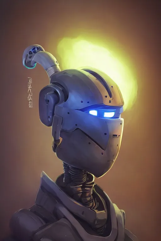 Image similar to epic mask helmet robot ninja portrait stylized as fornite style game design fanart by concept artist gervasio canda, behance hd by jesper ejsing, by rhads, makoto shinkai and lois van baarle, ilya kuvshinov, rossdraws global illumination radiating a glowing aura global illumination ray tracing hdr render in unreal engine 5