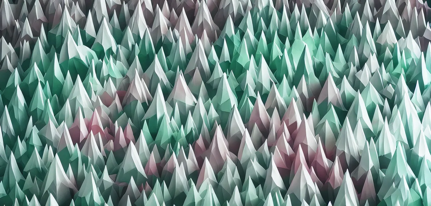 Image similar to origami forest by charlie davis behance