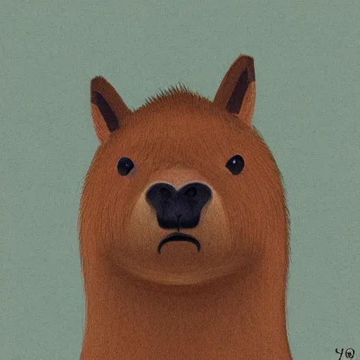 Image similar to capybara portrait by yuga labs and by J. G. Quintel, modern cartoon tv show