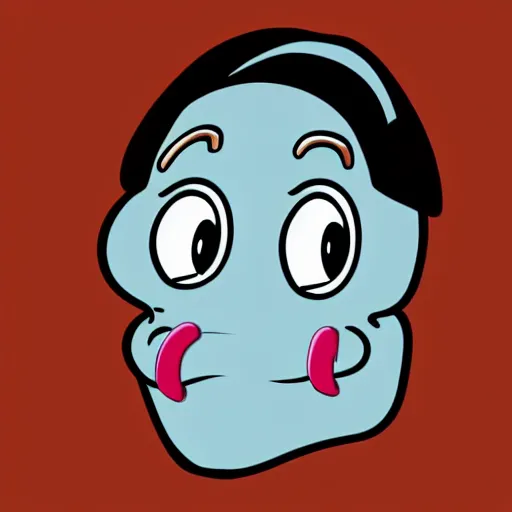 Image similar to handsome, cartoon network style, strong chin, portrait, awesome squidward