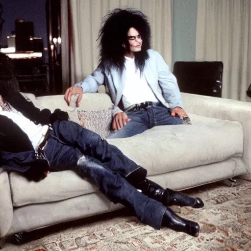 Prompt: michael jackson on a couch