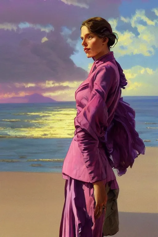 Prompt: joseph stalin luxury clothes in the beach purple sun, pink lighting ultra realistic photorealistic highly detailed high quality, a stunningly, digital painting, artstation, concept art, smooth, sharp focus, illustration, art by artgerm and greg rutkowski and alphonse mucha 8 k
