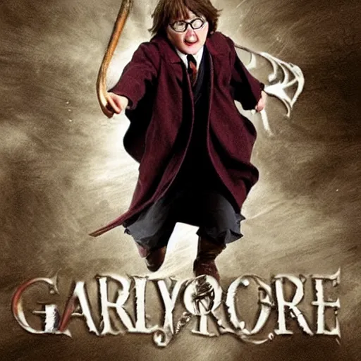 Prompt: garry potter look like according to the books