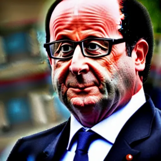 Image similar to François hollande is goku from dragon ball Z