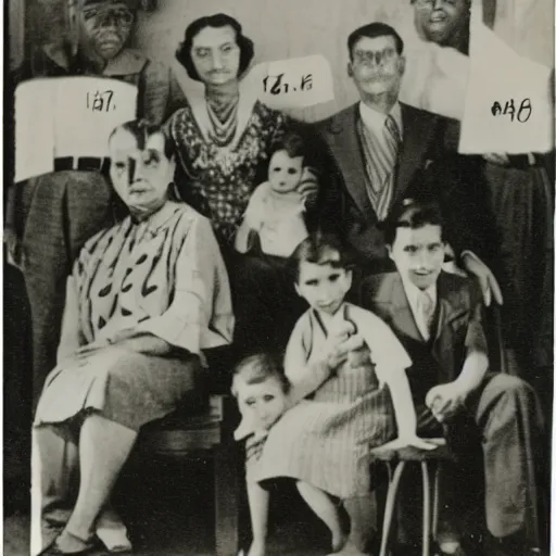 Image similar to vintage photograph of the Bengal family of 1943