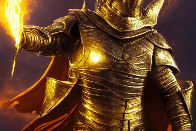 Prompt: an ultra detailed picture of saladin as a funko pop, wearing bright gold armor and holding huge flaming longsword blessed by god, epic anime fantasy, 8 k, volumetric lighting, smooth, highly detailed, digital illustration, art by kentaro miura and akira toriyama and albert bierstadt and greg rutkowsi, artstation