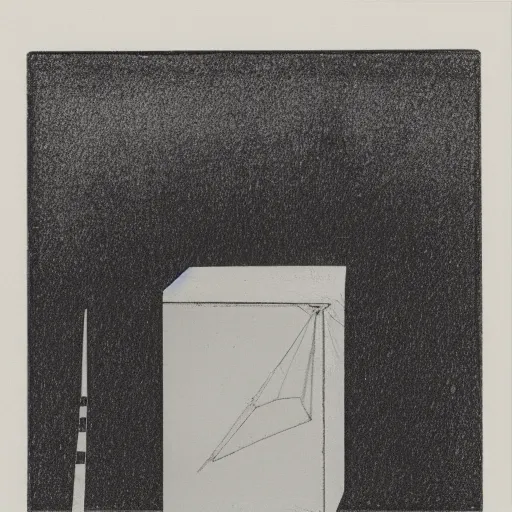 Prompt: a duchamp etching by hito steyerl, object in a void, museum, futuristic, dada