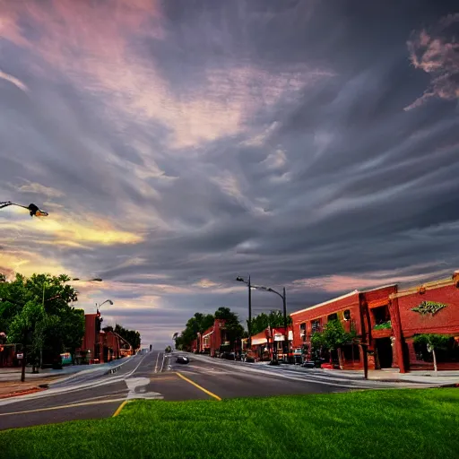 Prompt: promotional photo of Cullman, Alabama, award winning photo, artstation, cinematic, 8k quality,