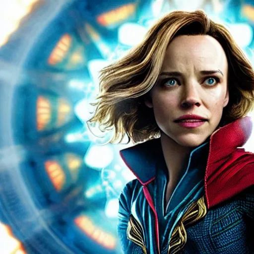 Image similar to still cinematic rachel mcadams as doctor strange