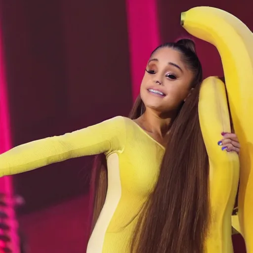 Image similar to ariana grande in a banana suit