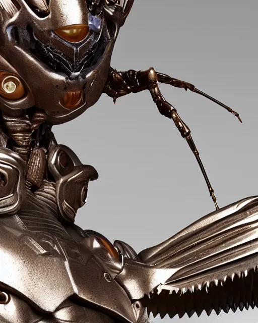 Prompt: highly detailed sculpture of the warrior bug from the movie starship troopers, studio lighting, no dof, photorealistic