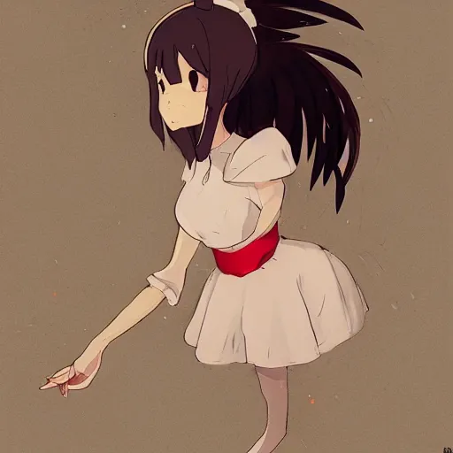 Image similar to a duck wearing a dress, illustration concept art anime key visual trending pixiv fanbox by wlop and greg rutkowski and makoto shinkai and studio ghibli and kyoto animation symmetrical facial features