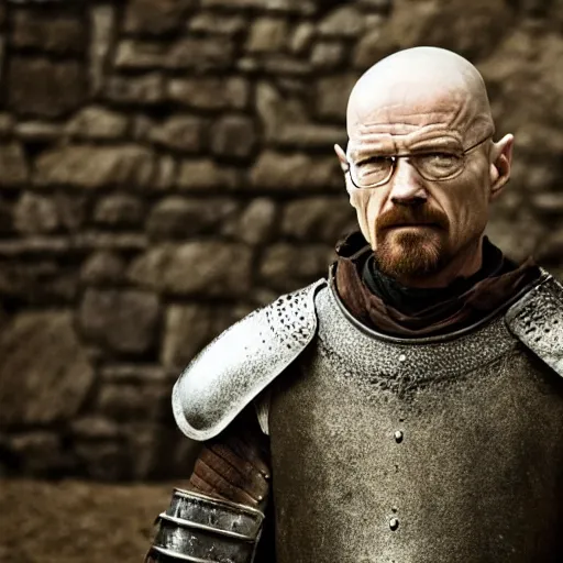 Image similar to walter white as a medieval knight in Game of thrones