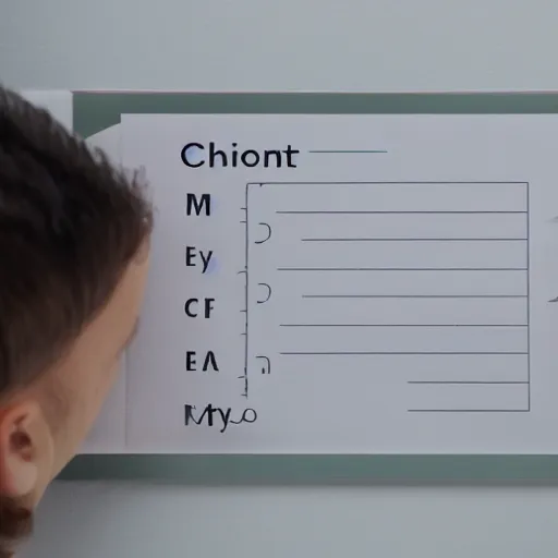 Prompt: photo of an eyesight test letter chart
