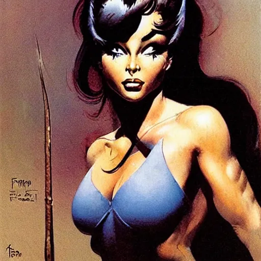 Image similar to bambii by frank frazetta