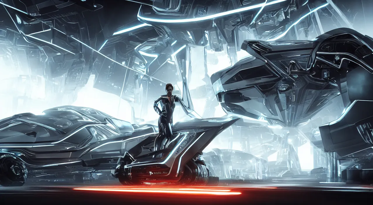 Image similar to concept art from tron and black mirror, futuristic, ultra realistic, concept art, intricate details, highly detailed, photorealistic, octane render, 8 k