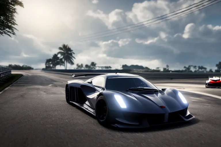 Image similar to photo wallpaper sport car gran turismo 7 forza horizon need for speed fast and furious 5 unreal engine supercar hypercar game concept car octane render, 4 khd 2 0 2 2 3 d cgi rtx style chrome reflexion global illumination ray tracing hdr arstation pixar and disney unreal