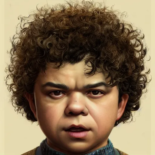 Image similar to gaten matarazzo as e. honda, ultra realistic, concept art, intricate details, eerie, highly detailed, photorealistic, octane render, 8 k, unreal engine. art by artgerm and greg rutkowski and magali villeneuve and alphonse mucha