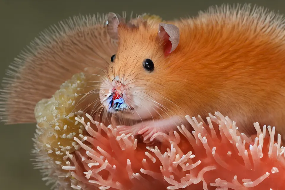 Prompt: hamster nudibranch hybrid national geographic photo