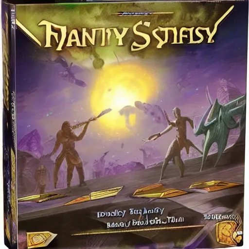 Prompt: fantasy sci-fi boardgame