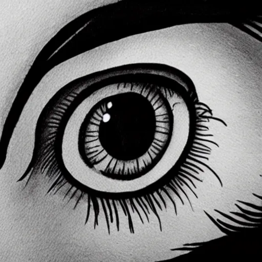 Prompt: illustration of a girls eyes with tears in them, highly detailed, realistic