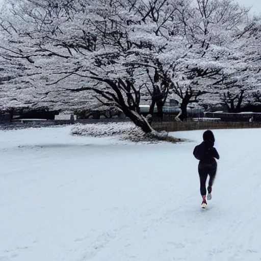 Image similar to enoden running in the snow near shonan kaigan koen station, throwback,