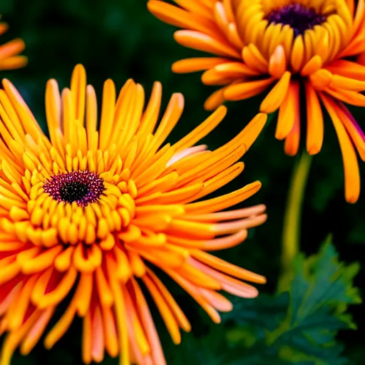 Image similar to Chrysanthemum EOS-1D, f/1.4, ISO 200, 1/160s, 8K, RAW, unedited, symmetrical balance, in-frame, god rays, digital art, high detail by tom whalen