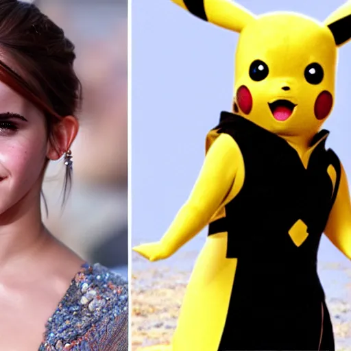 Image similar to photo of emma watson as pikachu