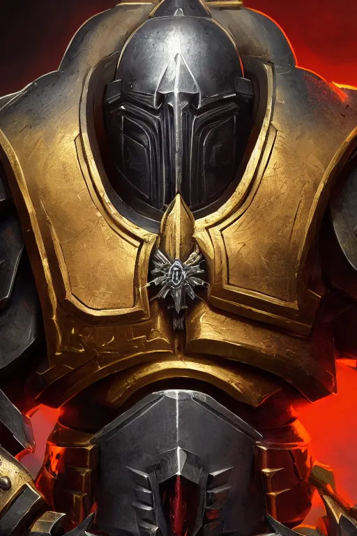 Image similar to armor portrait heros warhammer 4 0 k horus heresy fanart - the primarchs emperor by johannes helgeson animated with vfx concept artist & illustrator global illumination ray tracing hdr fanart arstation zbrush central hardmesh 8 k octane renderer comics stylized